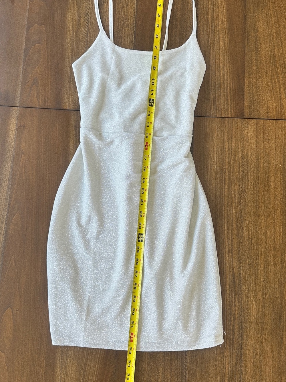 Silver Sparkle Mini Dress Size Small - Picture 9 of 11